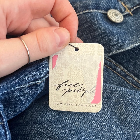 NWT free  people strapless jean romper - Picture 4 of 7